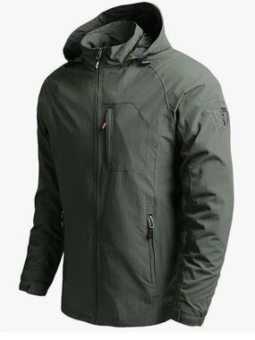 BRAND NEW Mediun Men's Windbreaker Hiking Jacket - Olive Green